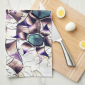 Virtuele bloem van het bericht in gradiënttonen theedoek (Quarter Fold)