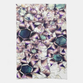 Virtuele bloem van het bericht in gradiënttonen theedoek (Verticaal)