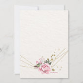 Virtuele bruids douche bloemen uitnodiging (Achterkant)