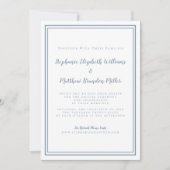 Virtuele Bruiloft Dusty Blue Minimalist Online Kaart (Voorkant)