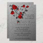 Virtuele bruiloft met ingeruilde Rozen Kaart (Voorkant / Achterkant)