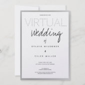 Virtuele bruiloft White Silver Black Typografie (Voorkant)