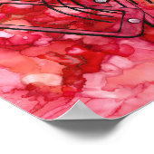 Virtuele cyberverbindingen via celtelefoons Afdruk Poster (Hoek)