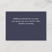 Virtuele Douche FOTO Huwelijk Live Chat Budget Advieskaart (Achterkant)