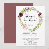 Virtuele douche per post Bloemen vrijgezellenfeest Kaart (Voorkant / Achterkant)