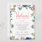 virtuele douche per post roze vrijgezellenfeest kaart (Voorkant)