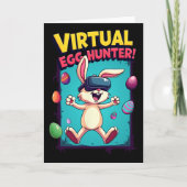 Virtuele Eier Jager - Grappige Gamer Bunny Vr Pase Kaart (Voorkant)