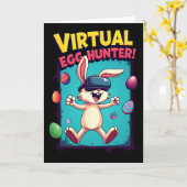 Virtuele Eier Jager - Grappige Gamer Bunny Vr Pase Kaart (Gele Bloem)