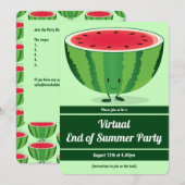 Virtuele eindronde van zomerpartij: groene waterme kaart (Voorkant / Achterkant)