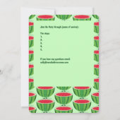 Virtuele eindronde van zomerpartij: groene waterme kaart (Achterkant)