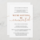 Virtuele elegante, moderne typografische bruiloft kaart (Voorkant / Achterkant)