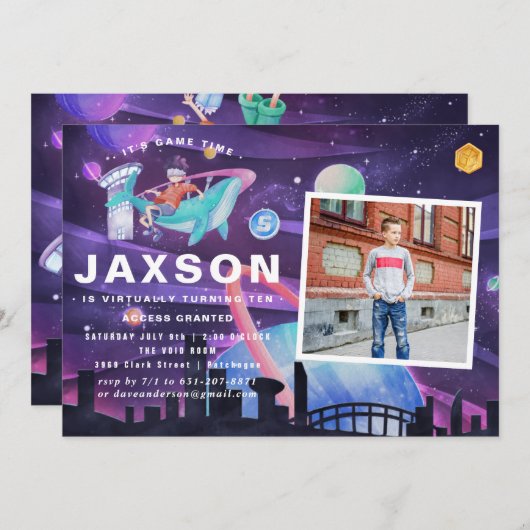 Virtuele feestdag | Foto Kaart (Voorkant / Achterkant)