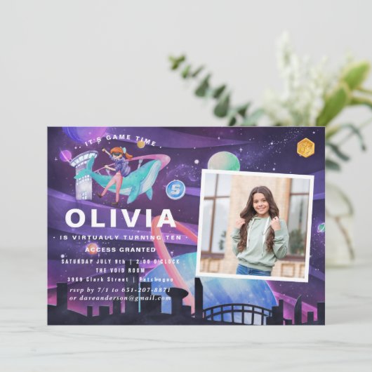 Virtuele feestdag | Foto Kaart (Staand voorkant)