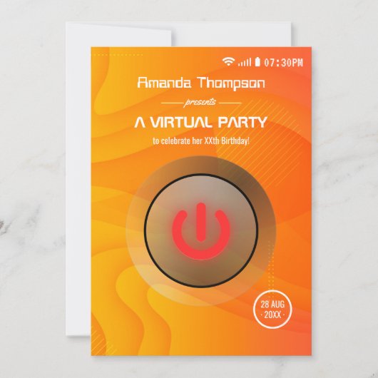 Virtuele feestdag in de zomer kaart (Voorkant)