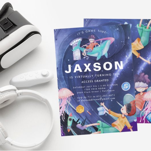 Virtuele feestdag kaart