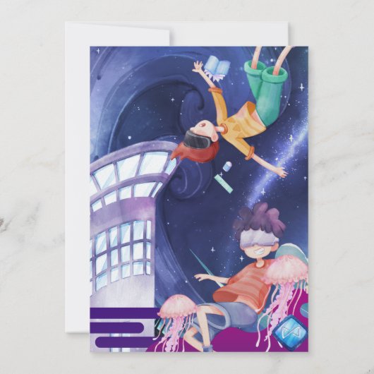 Virtuele feestdag kaart (Achterkant)