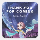 Virtuele feestdag om games te spelen vierkante sticker (Voorkant)