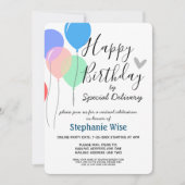 Virtuele feestdag per e-mailballon kaart (Voorkant)