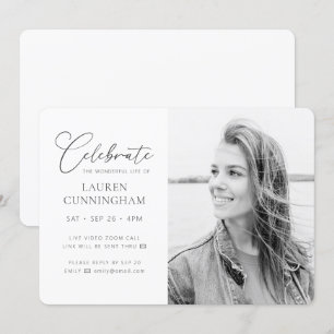 Virtuele feestdag van de moderne Eenvoudige foto v Kaart