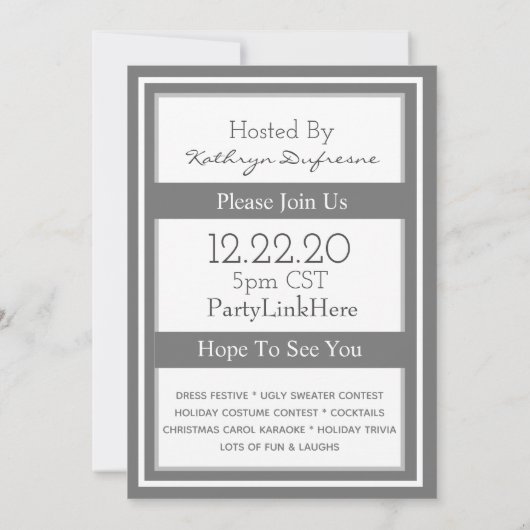 Virtuele feestdag vieren kaart (Achterkant)