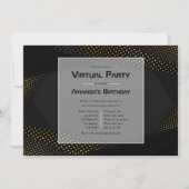 Virtuele feestdag voor zwarte en gouden geometrisc kaart (Voorkant)
