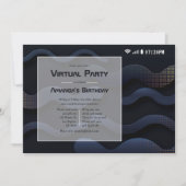 Virtuele feestdag voor zwarte en gouden geometrisc kaart (Voorkant)