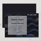 Virtuele feestdag voor zwarte en gouden geometrisc kaart (Voorkant / Achterkant)