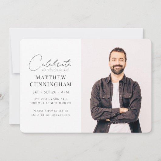 Virtuele feestvieren zijn levensmoderne, eenvoudig kaart (Voorkant)