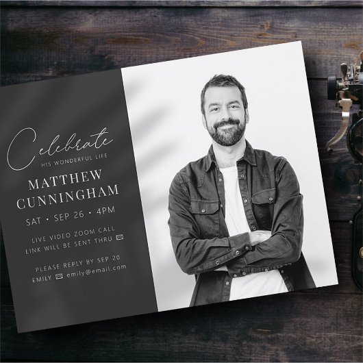 Virtuele feestvieren zijn levensmoderne, eenvoudig uitnodiging briefkaart