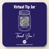 Virtuele fooienpot, aangepast QR-code betaalapp bl Bier Onderzetter (Voorkant)