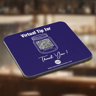 Virtuele fooienpot, aangepast QR-code betaalapp bl Bier Onderzetter