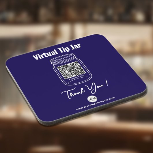 Virtuele fooienpot, aangepast QR-code betaalapp bl Bier Onderzetter