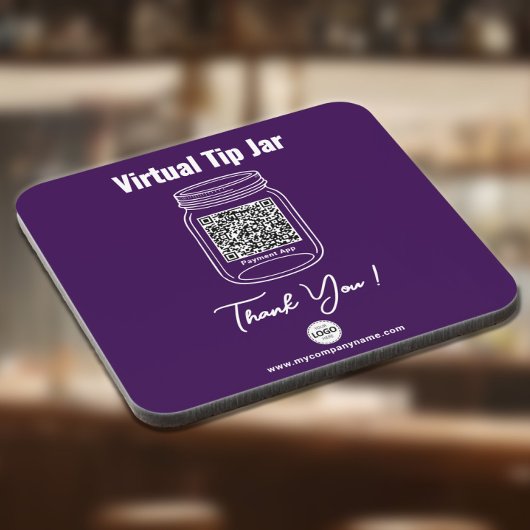 Virtuele fooienpot, aangepast QR-code betaalapp pa Bier Onderzetter