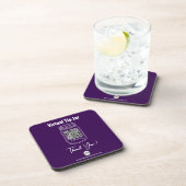Virtuele fooienpot, aangepast QR-code betaalapp pa Bier Onderzetter (Rechterzijde)