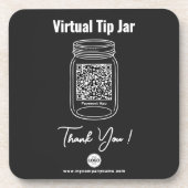 Virtuele fooienpot, aangepast QR-code betaalapplic Bier Onderzetter (Voorkant)
