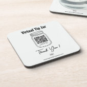 Virtuele fooienpot, Aangepaste QR-code betaalapp w Bier Onderzetter (Linkerzijde)