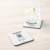 Virtuele fooienpot, Aangepaste QR-code betaalapp w Bier Onderzetter (Rechterzijde)