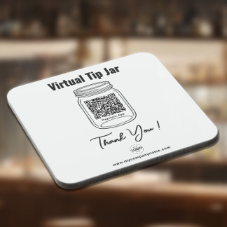 Virtuele fooienpot, Aangepaste QR-code betaalapp w Bier Onderzetter
