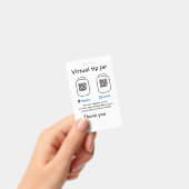 Virtuele fooienpot QR-code geld donatie PayPal ven Badge (Handheld)