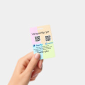 Virtuele fooienpot QR-code geld donatie PayPal ven Badge (Handheld)