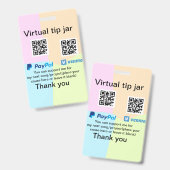 Virtuele fooienpot QR-code geld donatie PayPal ven Badge (Voor- en achterkant)