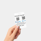 Virtuele fooienpot QR-code geld donatie PayPal ven Badge (Handheld)