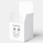 Virtuele fooienpot QR-code geld donatie PayPal ven Bedankdoosjes (Geopend)