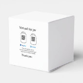 Virtuele fooienpot QR-code geld donatie PayPal ven Bedankdoosjes (Achterkant)
