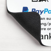 Virtuele fooienpot QR-code geld donatie PayPal ven Muismat (Hoek)