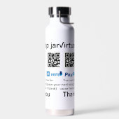 Virtuele fooienpot QR-code geld donatie PayPal ven Waterfles (Links)