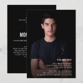 Virtuele GraduPartij 1 Foto zwart Kaart (Voorkant / Achterkant)