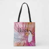 Virtuele handgrepen overal rond kleurenmengsel tote bag (Voorkant)