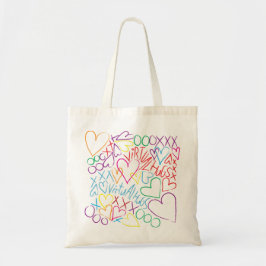 Virtuele handgrepen overal tote bag