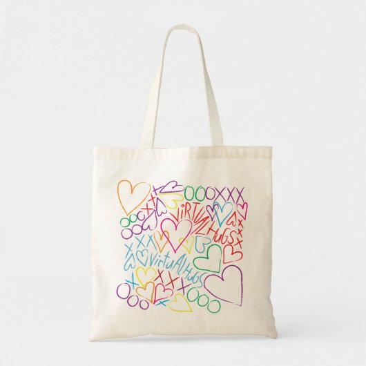 Virtuele handgrepen overal tote bag (Voorkant)